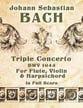 Triple Concerto, BWV 1044, for Flute, Violin and Harpsichord Orchestra Scores/Parts sheet music cover